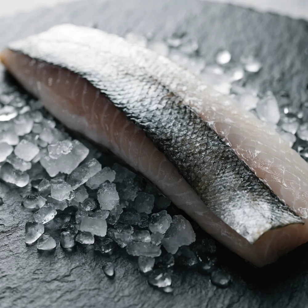 Sea bass fillet portion